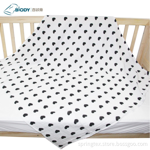 Bamboo Cotton Muslin Wrap Swaddle Baby Blanket
